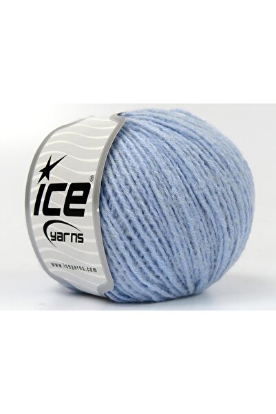Ice yarns 8x50 جرام. خيوط بامبينو ميرينو أكريليك، صوف ميرينو أزرق فاتح، للشتا...