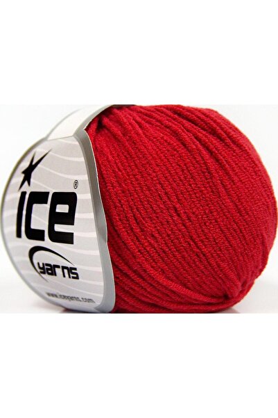 Ice yarns 8x50 جرام. بيبي مودال أكريليك أحمر بيبي