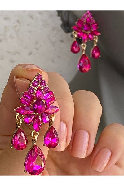 Lucios Evening Dress Drop Stone Nail Earring