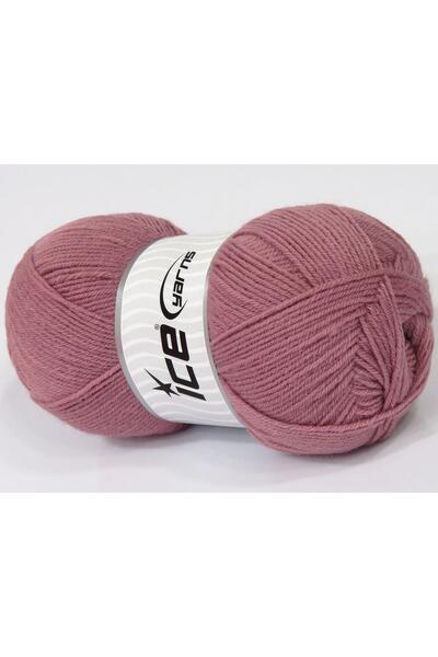 Ice yarns مجموعة من 4 خيوط من خيوط آيس يارنز ناعمة للغاية بلون وردي عتيق، وزن...