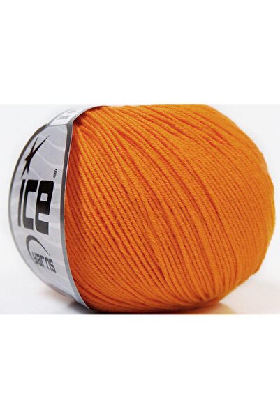 Ice yarns 8x50 جرام. أكريليك بيبي سمر، قطن برتقالي فاتح للأطفال، خيوط صيفية، قطن