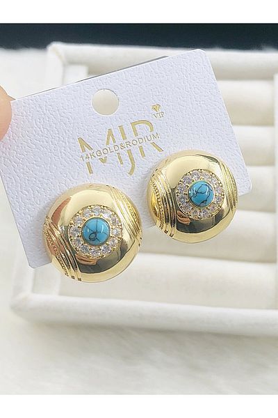 DS DİAMONDSHOP Earring Zircon Stone Nail Model New Season Bykp-202507222