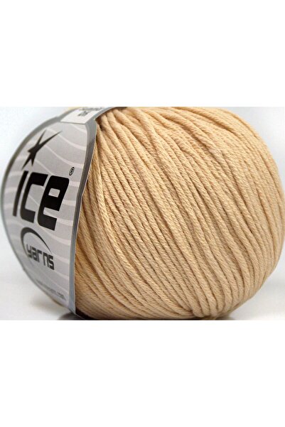 Ice yarns 8x50 جرام. خيوط صيفية للأطفال من القطن والأكريليك بلون كريمي داكن، ...