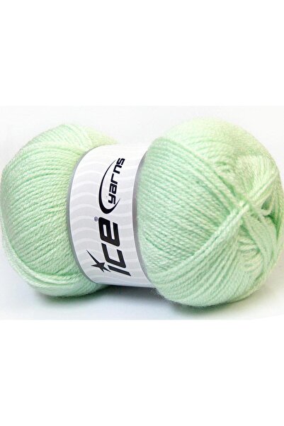 Ice yarns 4x100 جرام. خيوط سوبر بيبي أكريليك للأطفال باللون الأخضر الشتوي، لل...