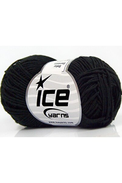 Ice yarns 8x50 جرام. خيوط أكريليك من الخيزران للأطفال، خيوط سوداء من الخيزران...