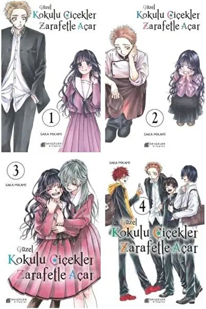 Akıl Çelen Kitaplar Güzel Kokulu Çiçekler Zarafetle Açar 1-2-3-4 manga seti (...