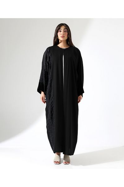 Fi'l Arz Fashion Stone Detailed Invitation Long Abaya