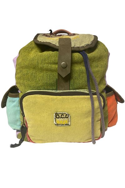 Old Cotton Quality Single Eyed Vintage Casual Design Unisex Backpack Daily School Trip Camping Trekking Bag 29Cmx36Cm