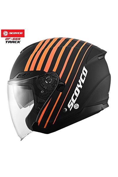 Scoyco OF-669 YARIM CAMLI KASK GÜNEŞ VİZÖRLÜ TRACK (XL)