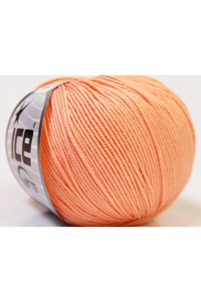 Ice yarns 8x50 جرام. أكريليك بيبي سمر، قطن بلون السلمون الفاتح، خيوط صيفية، قطن