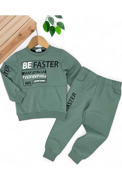 Egelite Boy's Seasonal Compact Pocket Detail 2 Strand Seasonal Track Suit Set (2-10 Years)