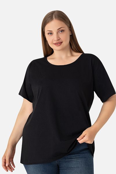 Arma Yıldız Tricou negru pentru femei, cu mânecă scurtă, din bumbac, cu decolteu mare, din Lycra