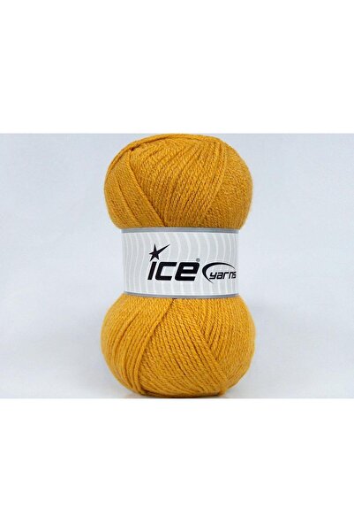 Ice yarns 4x100 جرام. خيوط أكريليك ذهبية شتوية من جونكا، خيوط مسطحة، 100% أكر...