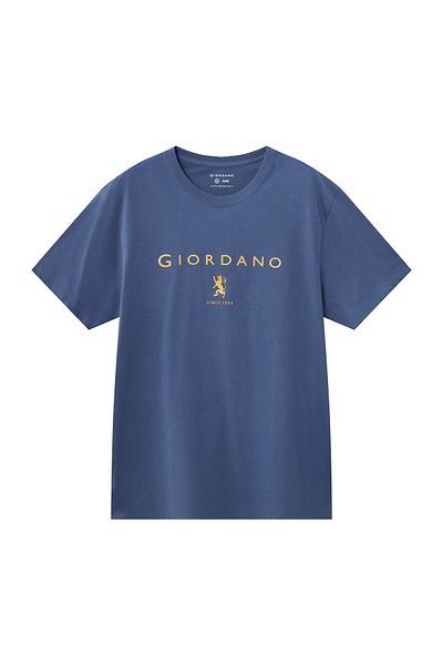 Giordano تي شيرت رجالي بطبعة مميزة