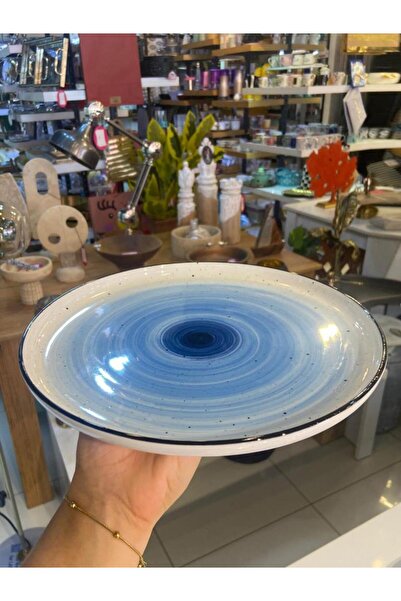 ÇIRPAN EV MAVİ PORSELEN 6'LI SERVİS TABAK 25CM