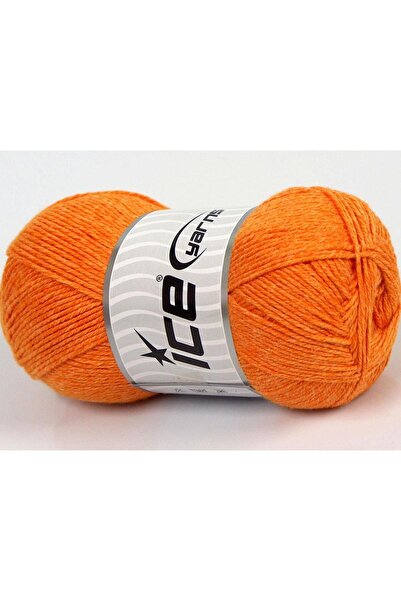 Ice yarns 4x100 جرام. BAMBOO BABY خيوط بامبو برتقالية للأطفال، خيوط صيفية، با...