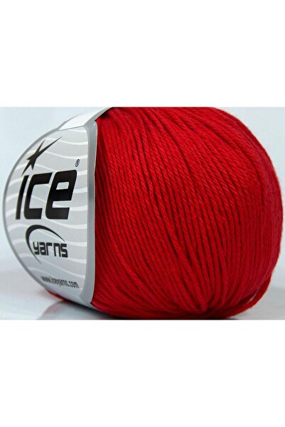 Ice yarns 8x50 جرام. بيبي كوتون أحمر، خيوط صيفية، قطن، 100% قطن، مضاد للبكتير...