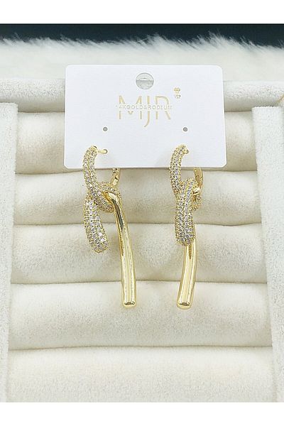 DS DİAMONDSHOP Earring Zircon Stone Model New Season Bykp-202507219