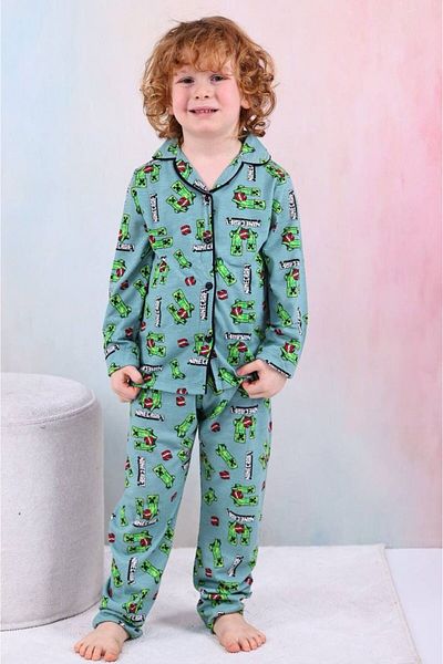 LİLLYPİCCA Boy's Character Patterned Buttoned Pajama Set