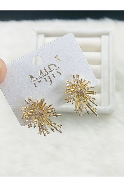 DS DİAMONDSHOP Earring Zircon Stone Nail Model New Season Bykp-202507225