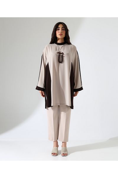 Fi'l Arz Fashion Silk Double Color Long Tunic