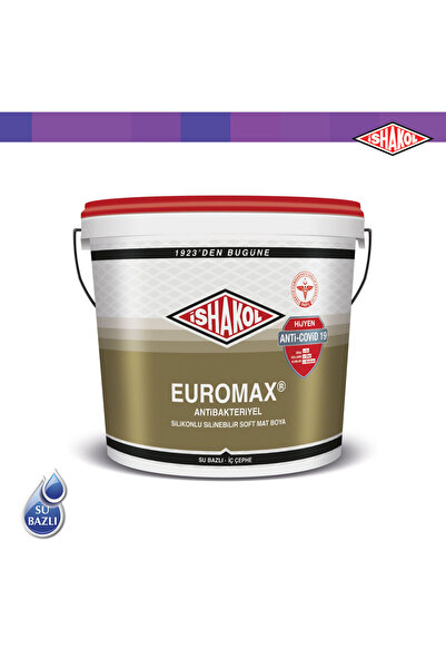 İshakol Euromax Antibakteriyel Silikonlu Silinebilir Soft Mat Boya