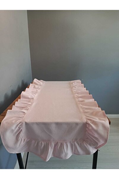 MZN Home Fırfırlı Natural Keten Runner 40x110