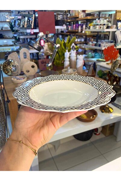 ÇIRPAN EV İKAT DESEN PORSELEN 6'LI ÇUKUR TABAK 22CM