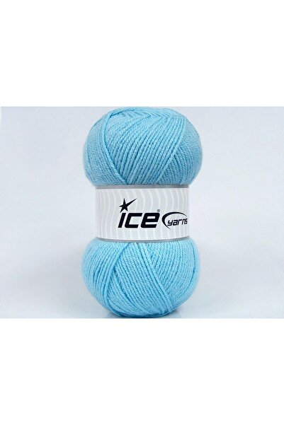 Ice yarns 4x100 جرام. غونكا أكريليك بيبي بلو شتوية، خيوط سادة، 100% أكريليك