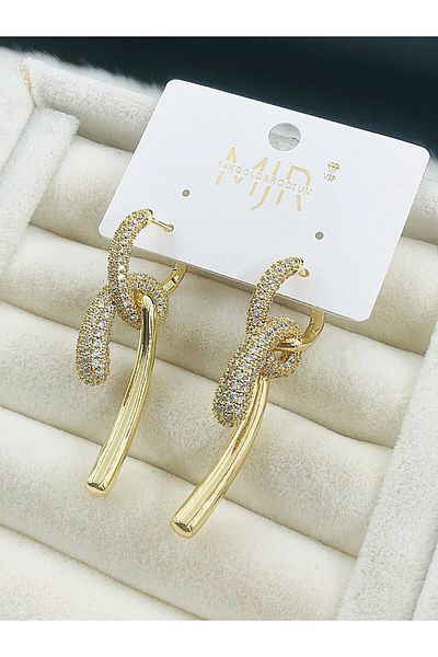 DS DİAMONDSHOP Earring Zircon Stone Model New Season Bykp-202507219
