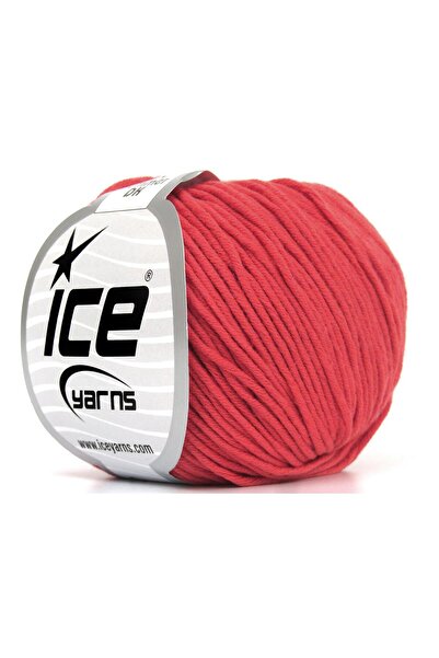 Ice yarns 8x50 جرام. خيوط صيفية للأطفال من القطن والأكريليك باللون الأحمر الط...