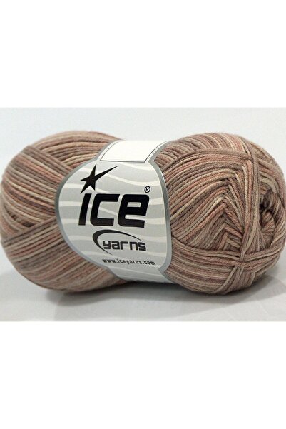 Ice yarns 6×50 جرام. خيوط صيفية للأطفال من القطن والأكريليك بألوان بنية، خيوط...