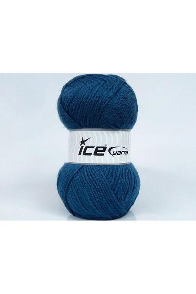 Ice yarns 4x100 جرام. خيوط أكريليك جونكا باللون الأزرق النيلي الشتوي، خيوط مس...