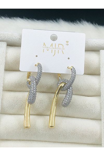 DS DİAMONDSHOP Earring Zircon Stone Model New Season Bykp-202507220