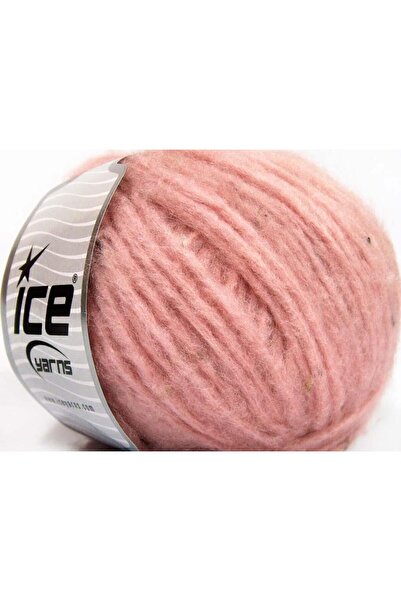 Ice yarns 8x50 جرام. خيوط SOFTAIR TWEED من الفسكوز والأكريليك، لون وردي فاتح ...