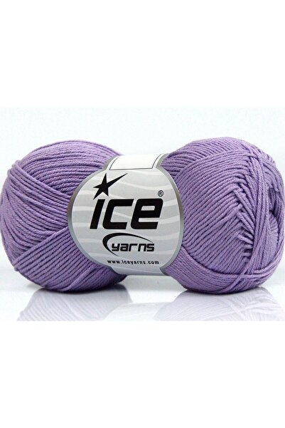 Ice yarns 8x50 جرام. قطن نقي فاخر، لون أرجواني فاتح للأطفال، خيوط صيفية، قطن،...