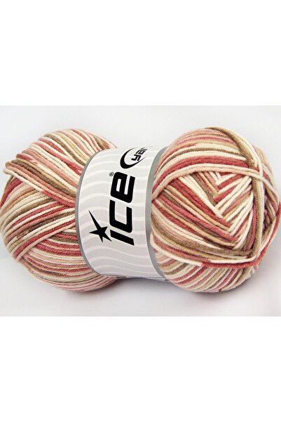 Ice yarns 4x100 جرام. لون لورينا: قطن، كريم أكريليك، درجات الوردي، خيوط صيفية...