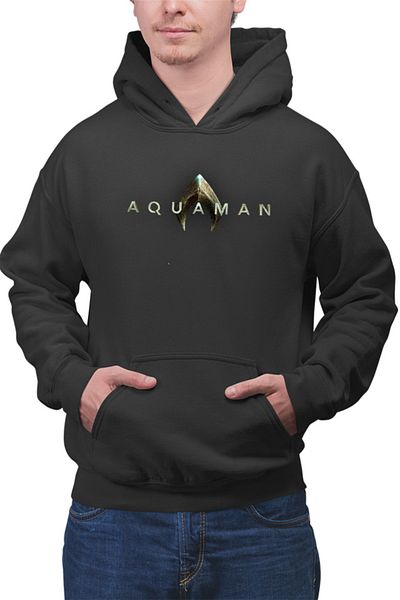 OEM Men's Hoodie Aquaman Logo DC Comics Warner Bros
