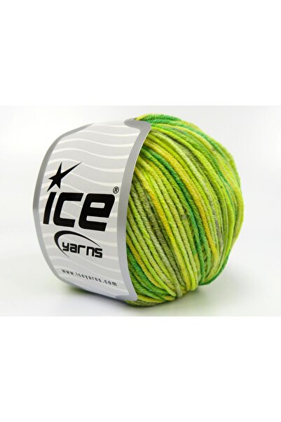 Ice yarns 8x50 جرام. خيوط صيفية من الأكريليك، رمادي قطني، درجات اللون الأخضر،...