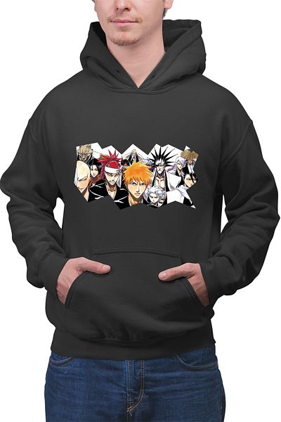 OEM Men's hoodie Bleach Ichigo Kurosaki Soul Reaper Dream Team