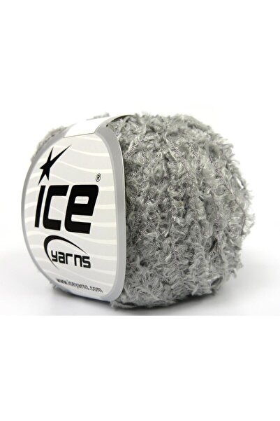 Ice yarns 6×50 جرام. فيسكوز فور، فيسكوز رمادي فاتح، ناعم، مزغب، رقيق جدًا، في...