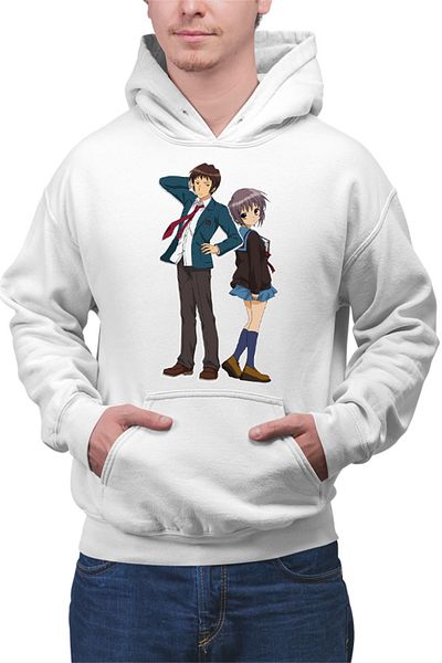 OEM Men's hoodie Haruhi Suzumiya Itsuki Yuki Club Minecraft Funimation