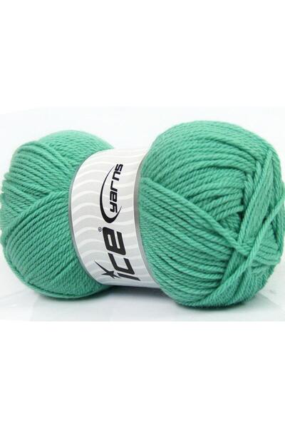 Ice yarns 4x100 جرام. خيوط ناعمة للأطفال من الأكريليك بلون أخضر نعناعي للشتاء...
