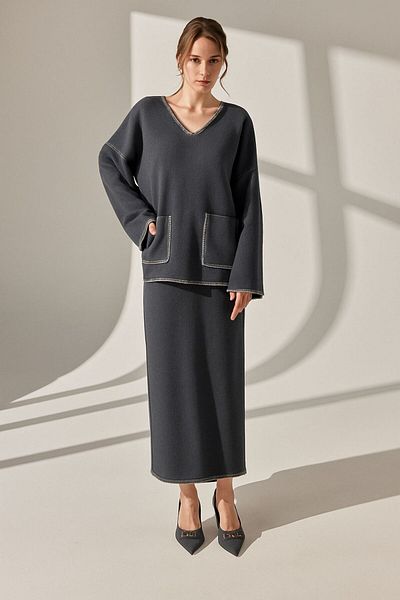 hidafashion Cowboy Sewed Skirt Suit
