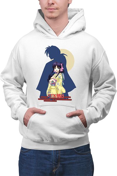 OEM Men's Hoodie Rurouni Kenshin Kaori Anime Kage Moon