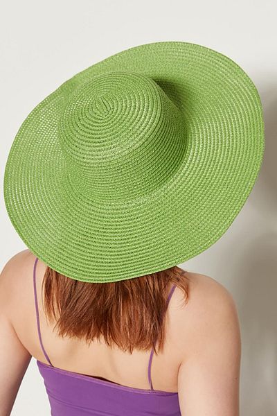 Neşeli Butik Women's Green Straw Hat Nbmht06