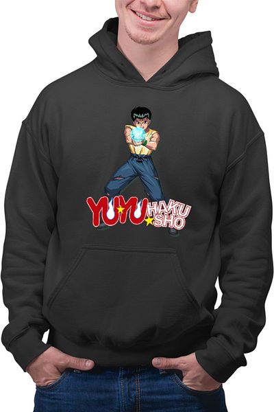 OEM Men's Hoodie Yu Yu Hakusho Yusuke Urameshi Super Power Paranormal Anime