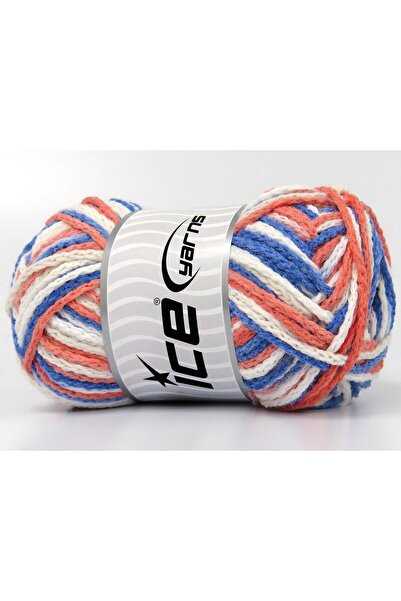 Ice yarns (4 قطع 100 جرام) بونفاير اير أكريليك 4 عبوات أزرق، أبيض،