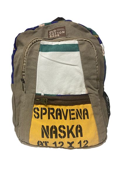Old Cotton Quality Colorful Vintage Casual Design Daily Backpack Travel School Travel Bag 28 cm X 37 cm
