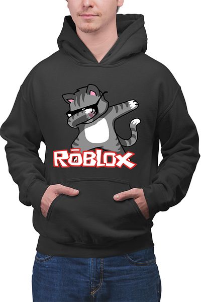 OEM Men's Hoodie Roblox Cat Kitten Fortnite Dab Vip